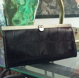 Black Leather Clutch